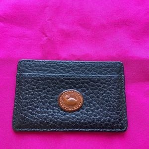 Dooney & Bourke Credit Card holder Black Pebble leather EUC